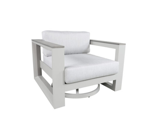 Belvedere Swivel Chair Grey Side