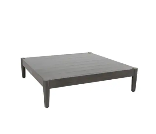 Nevis 38" Square Outdoor Coffee Table Patina Side