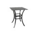 Monaco 36" Square Stone Bar Table Royal Black / Black