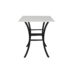 Monaco 36" Square Stone Bar Table Carrara White / Black