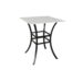 Monaco 36" Square Stone Bar Table Carrara White / Black