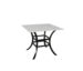 Monaco 36" Square Stone Dining Table Carrara White / Black