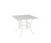 Monaco 36" Square Stone Dining Table Carrara White / White