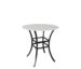 Monaco 42" Round Stone Bar Table Carrara White / Black