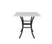 Monaco 42" Square Stone Bar Table Carrara White / Black