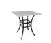 Monaco 42" Square Stone Bar Table Carrara White / Black