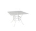 Monaco 42" Square Stone Dining Table Carrara White / White