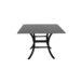 Monaco 42" Square Stone Dining Table Royal Black / Black