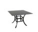 Monaco 42" Square Stone Dining Table Royal Black / Black