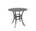 Monaco 48" Round Stone Bar Table Royal Black / Black