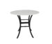 Monaco 48" Round Stone Bar Table Carrara White / Black