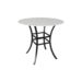 Monaco 48" Round Stone Bar Table Carrara White / Black