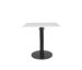 Origin 36 Square Pedestal Balcony Table Carrara White / Black