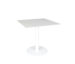 Origin 36" Square Pedestal Balcony Table Carrara White / White Side