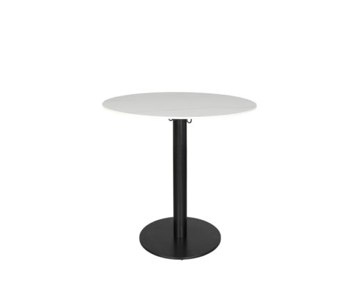 Origin 42 Round Pedestal Bar Table Carrara White / Black