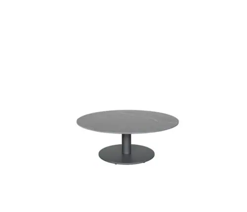 Origin 42 Round Pedestal Coffee Table Royal Black / Storm
