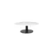 Origin 42 Round Pedestal Coffee Table Carrara White / Black