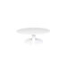 Origin 42 Round Pedestal Coffee Table Carrara White / White