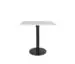 Origin 42 Square Pedestal Bar Table Carrara White / Black