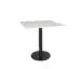Origin 42 Square Pedestal Bar Table Carrara White / Black