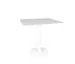 Origin 42 Square Pedestal Bar Table Carrara White / White