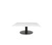Origin 42 Square Pedestal Coffee Table Carrara White / Black