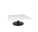 Origin 42 Square Pedestal Coffee Table Carrara White / Black
