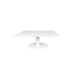 Origin 42 Square Pedestal Coffee Table Carrara White / White