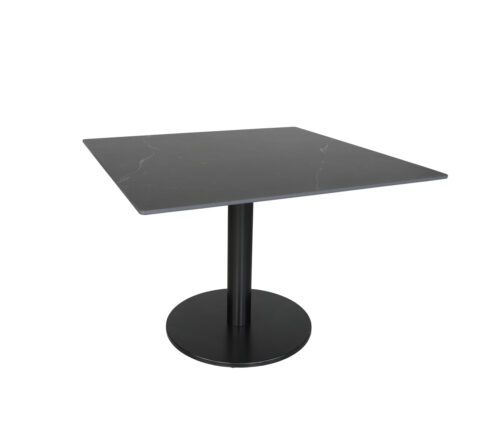 Origin 42 Square Pedestal Dining Table Royal Black / Black