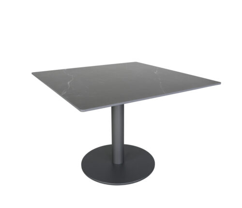 Origin 42 Square Pedestal Dining Table Royal Black / Storm