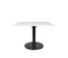 Origin 42 Square Pedestal Dining Table Carrara White / Black