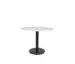 Origin 48 Round Pedestal Balcony Table Carrara White / Black