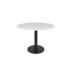 Origin 48 Round Pedestal Balcony Table Carrara White / Black