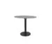 Origin 48 Round Pedestal Coffee Table Carrara White / Black