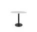 Origin 48 Round Pedestal Bar Table Carrara White / Black
