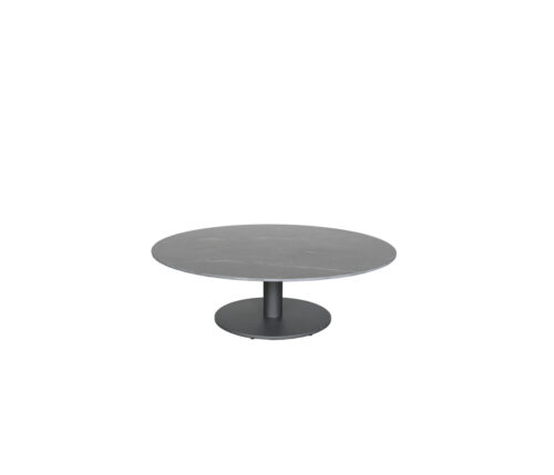 Origin 48 Round Pedestal Coffee Table Royal Black / Storm