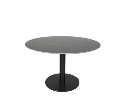 Origin 48 Round Pedestal Dining Table Royal Black / Black
