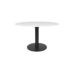 Origin 48 Round Pedestal Dining Table Carrara White / Black