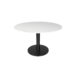 Origin 48 Round Pedestal Dining Table Carrara White / Black