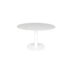 Origin 48 Round Pedestal Dining Table Carrara White / White