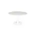 Origin 48 Round Pedestal Dining Table Carrara White / White