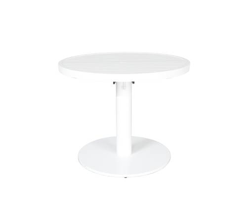 Origin 32" Round Aluminum Pedestal Tea Table White