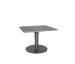 Origin 32" Square Aluminum Pedestal Tea Table Storm