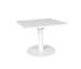 Origin 32" Square Aluminum Pedestal Tea Table White