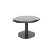 Origin 36" Round Aluminum Pedestal Tea Table Black