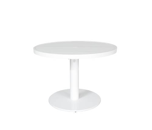 Origin 36" Round Aluminum Pedestal Tea Table White