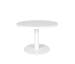 Origin 36" Round Aluminum Pedestal Tea Table White