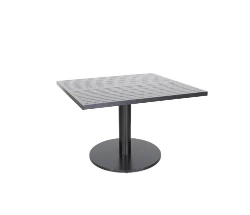 Origin 36" Square Aluminum Pedestal Tea Table Black