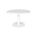 Origin 42" Round Aluminum Pedestal Tea Table White