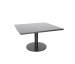 Origin 42" Square Aluminum Pedestal Tea Table Black